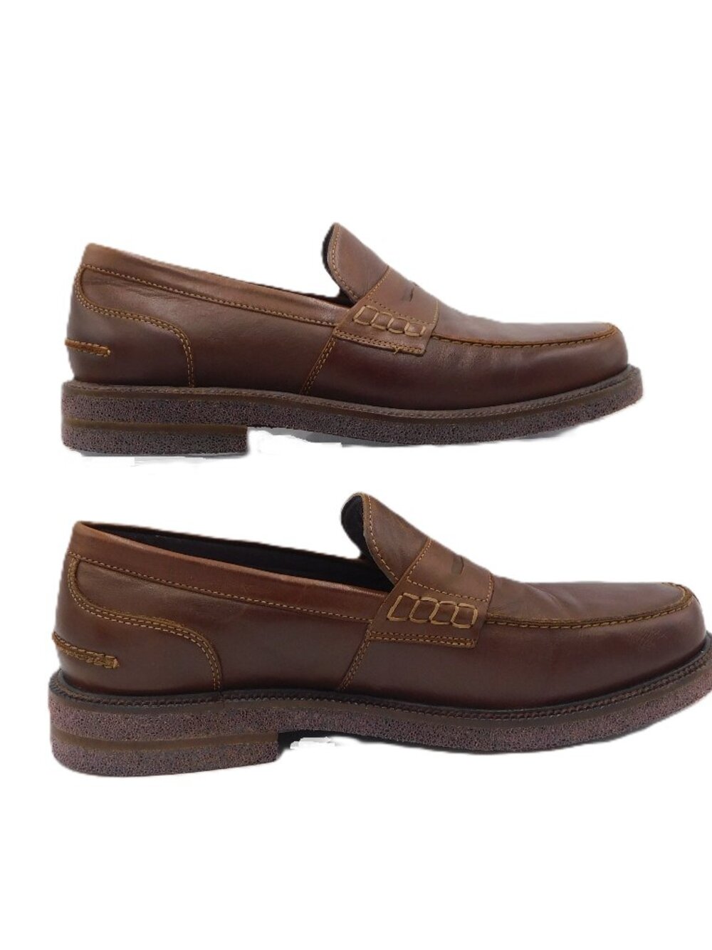 Donald Pliner Brown Leather Landry Penny Loafers | Preppy Casual | EUC | 8.5M - Picture 6 of 11